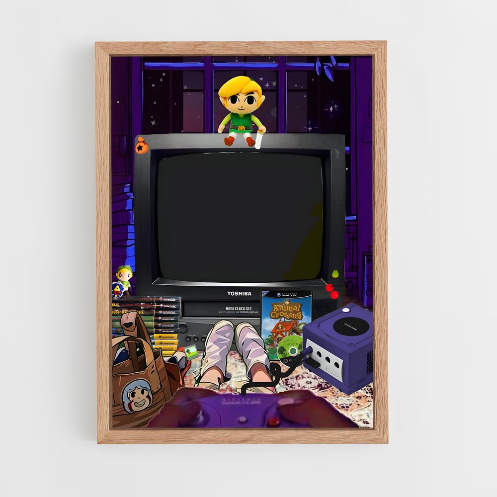 Poster Nostalgie GameCube – affiche Consoles (vue 4)